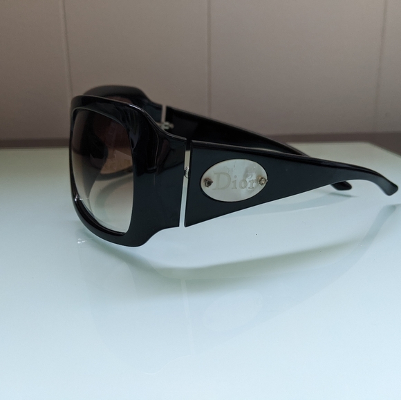 Vintage DIOR Sunglasses Shiny Black PEARL Logo CLASSICDIOR 1 584LF 60 []17 Optyl - Picture 9 of 14
